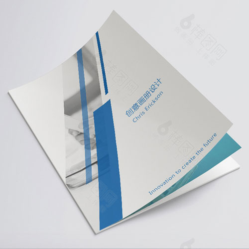 郑州蓝色简约企业画册设计印刷